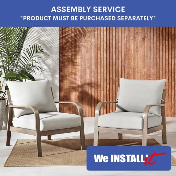 Home Installation Service - Patio Chair Assembly (1 to 2 Chairs Plus Table)