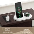 thumbnail image 3 of GUNAITO Nightstand with Charging Station & USB Ports End Table Set of 2 Modern End Table for Bedroom Living Room Rustic Brown, 3 of 12