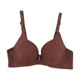thumbnail image 1 of Pisexur Desire Underwire Bra V Neck Solid Ribbed Full-Coverage Bra with Underwire Cups Everyday Bra Women with Support, 1 of 3