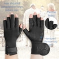 thumbnail image 3 of Thermal Arthritis Gloves, Open Finger Compression Gloves with Grip Pair L, 3 of 7