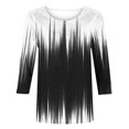 thumbnail image 3 of Hauts pour Femmes Décontractés Imprimés à Col Rond T-Shirt à Manches 3/4 Haut Ample, Hauts à Manches 3/4 pour Femmes, Hauts Décontractés pour Femmes, T-Shirts pour Femmes, 3 of 5