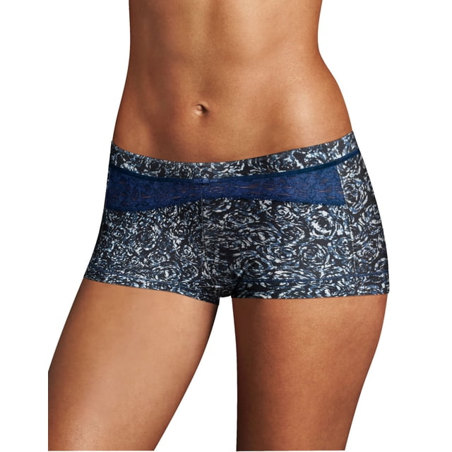 Maidenform Culottes Garçonnes de Rêve pour Femmes - Article à Succès, 6, Imprimé Rose Aguichant/marine