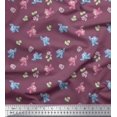 thumbnail image 1 of Soimoi Poly Georgette Fabric Leaves,Floral & Parrot Kids Print Fabric by The Yard 42 Inch Wide, 1 of 3