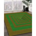 thumbnail image 3 of Ahgly Company Machine Washable Indoor Rectangle Transitional Dark Lime Green Area Rugs, 2' x 4', 3 of 7