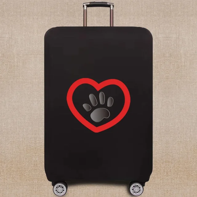 Travel Accessories Luggage Case Suitcase Dust Protective Cover 18-28 Inch Footprints Pattern Series Trolley Case Elastic Cover 8Footprints003 L