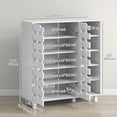 thumbnail image 3 of HOMCOM Armoire de Rangement pour Chaussures avec Armoire à 5 Niveaux et 5 Étagères Ouvertes, 3 of 10