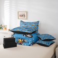 thumbnail image 4 of Erosebridal Cartoon Motorcycle Bedding Sets Full Size, Checkered Flag Comforter Sets with Sheets, Modern Sports Decor, Reversible, 4 of 5