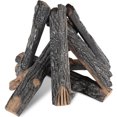 thumbnail image 1 of VEVOR 8 Pcs Bûches de Chêne, Bûches en Céramique pour Cheminée à Gaz, Bûches en Bois Résistantes à la Chaleur, Bûches Réalistes Empilables avec Branches en Bois, 1 of 9