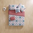 thumbnail image 3 of VCNY Home Windsor Floral Medallion Pink 5 Piece Reversible Bed Quilt Set, King, 3 of 4