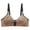 Gold, variant on PUIYRBS Women's Leopard Sexy Comfortable Breathable Front Closure Printing Non-Wired Bra