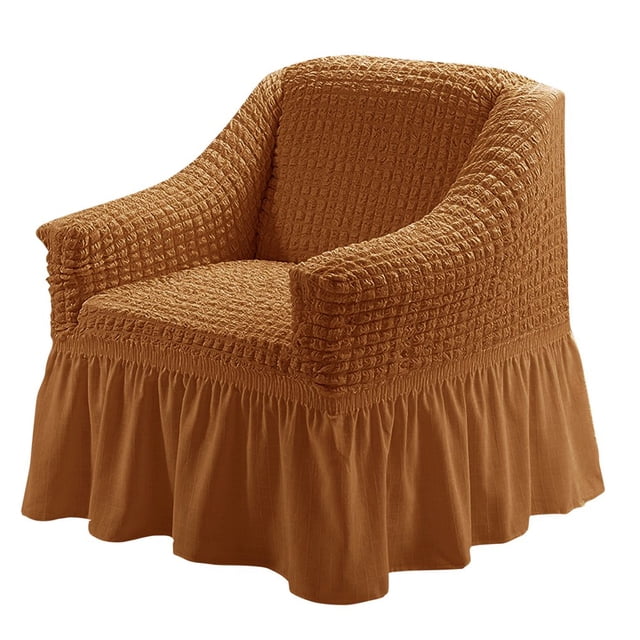2024 1 Piece Sofa Slipcover with Pleated Ruffled Skirt Washable High Stretch Durable Furniture Protector 3 Seater Pine Green