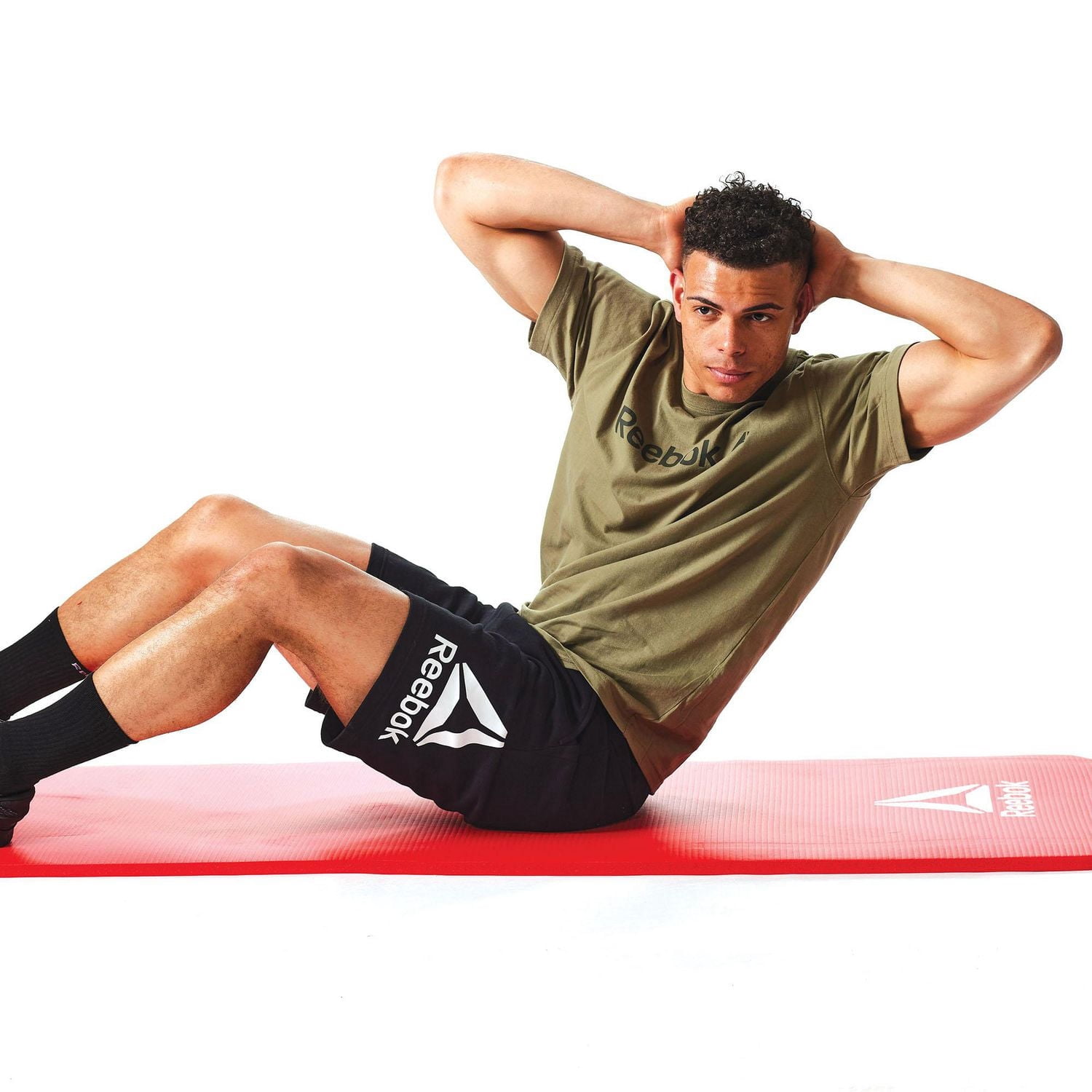 Reebok Delta tapis d'exercice professionel de 15 mm d'epaisseur, rouge