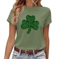 thumbnail image 1 of LUOGENLI T-shirts pour Femme pour Femmes T-shirts pour Femmes de la Saint-Patrick Col Rond Manches Courtes T-Shirt T-shirts pour Femmes T-shirts Graphiques T-shirts de la Saint-Patrick Vert Pâle m, 1 of 4
