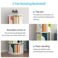 thumbnail image 3 of Rotating Bookshelf, 5 Tier 360° Revolving Bookcase with 20 Shelves for Home, Classroom, Office, 3 of 9