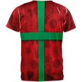 thumbnail image 2 of Red Christmas Present Costume All Over Adult T-Shirt, 2 of 2