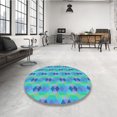 thumbnail image 4 of Ahgly Company Machine Washable Indoor Rectangle Transitional Blue Ivy Blue Area Rugs, 2' x 5', 4 of 7