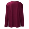 thumbnail image 5 of Timegard Womens Tops Long Sleeve Round Neck Solid Color Basic Tee Fall Casual Comfy Loose Tops Blouse, 5 of 5