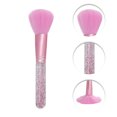 thumbnail image 3 of Unique Bargains 12 Pcs Bucket Makeup Brush Set for Bathroom Rose Red Plastic Handle Nylon Hair, 3 of 5