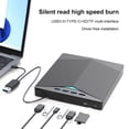 thumbnail image 2 of QualitChoice Portable External Cd Dvd Burner High-speed Read And Support 120MM Disc CD And Other Formats Disc Blu-ray recording, 2 of 6