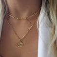 thumbnail image 4 of Colliers à Initiale Superposés pour Femmes, Collier Chaîne Trombone Simple Mignon Pendentif Lettre Hexagone Collier Ras-du-Cou à Initiale Colliers Superposés Dorés pour Femmes,CGold, 4 of 5