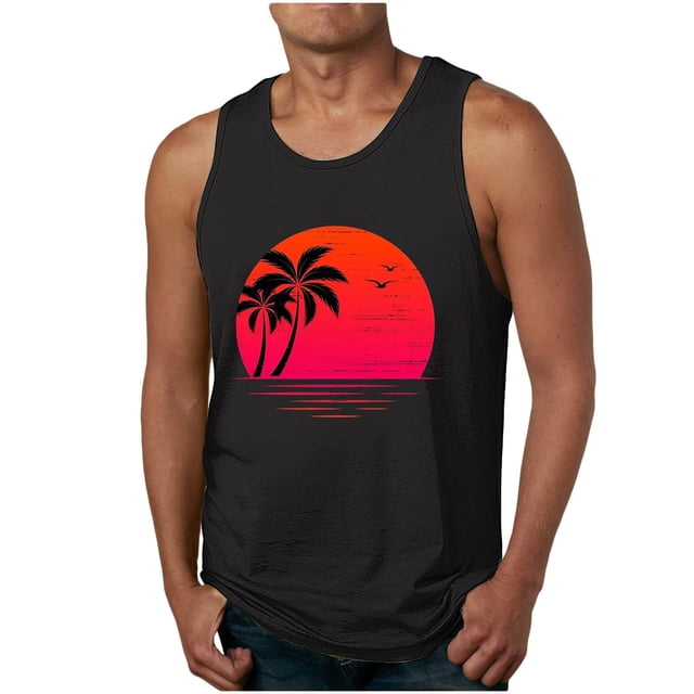Birdeem Nouveau Débardeur Décontracté Mode Homme Été Imprimé Floral Sport Col Rond