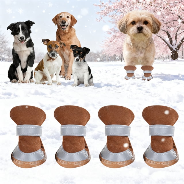 Bottes pour Animaux Durables Toutes Saisons avec Semelle et Bandes Réfléchissantes pour Marche en Plein Air Randonnée et Course sur Divers Terrains