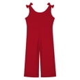 thumbnail image 4 of WENXIAOO Combinaison Sans Manches pour Adolescentes, Barboteuse de Rentrée Scolaire, Barboteuses Rouges avec Poches pour Usage Quotidien, Barboteuse pour Filles Taille 13-14 Ans, 4 of 5