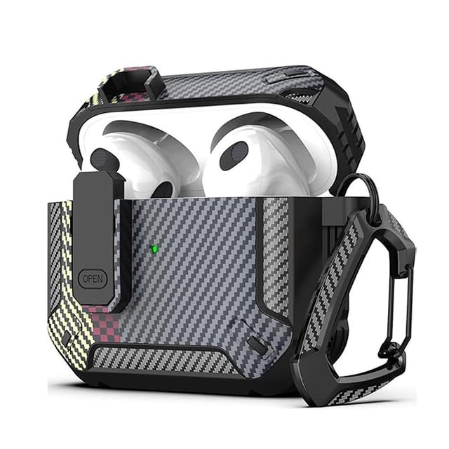 SharkTRUE Full Protection & Durable AirPods 4 Case With Hook, Perfect Fit & Easy Charging