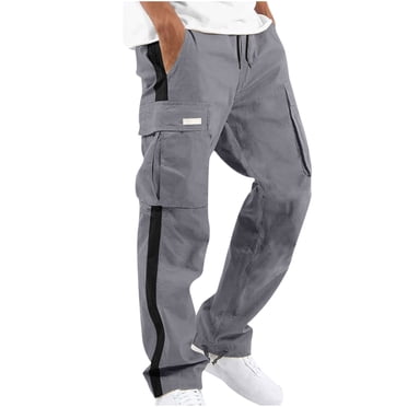 RKSTN Cargo Pantalon pour Hommes Coupe Décontractée Pantalon de Sport Jogger Pantalon de Survêtement Cordon de Serrage Extérieur Pantalon Patchwork avec Poches