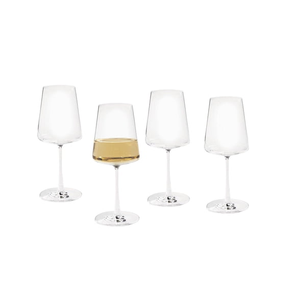 Verre clair évasé de vin blanc avec tige, 4 paquets