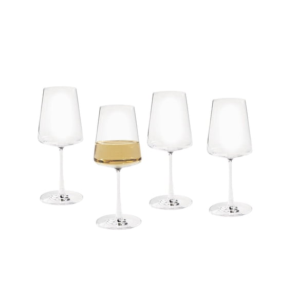 Verre clair évasé de vin blanc avec tige, 4 paquets