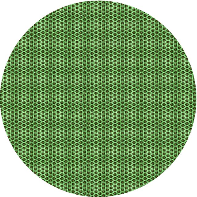 Ahgly Company Tapis Rond Lavable en Machine Intérieur Transitionnel Vert, 3 Pieds Rond