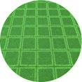 thumbnail image 1 of Ahgly Company Tapis Rond Lavable en Machine Intérieur Transitionnel Vert, 4 Pieds Rond, 1 of 7