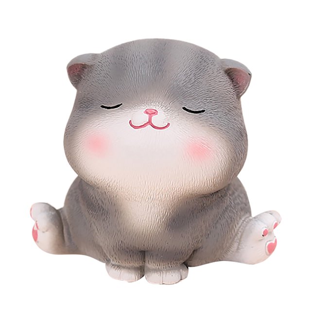 Coofit Mini Ornament Creative Lovely Cat Decorative Resin Ornament Tabletop Ornament