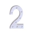 thumbnail image 3 of Alphabet Lumières Numériques LED Blanches en Plastique Debout Suspendu 2, 3 of 4