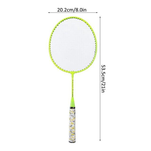 Filfeel 8.0x21in 1 Pair Badminton Racket Set, Iron Alloy+Nylon Children Badminton Racket, For Kids Boys Leisure And Training Girls Toy Outdoor Sports Game