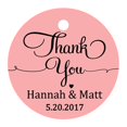 thumbnail image 1 of 100 PCS Personalized Thank You Hang Tags Custom Wedding Favors Round Gift Paper Tags, 1 of 1