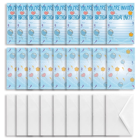 Invitations with Envelopes 30 Sheet Fill-in Party Birthday Theme Invites Wedding Invitation Kit for Wedding Bridal Shower Baby Shower Birthday Invitations 15x10 cm