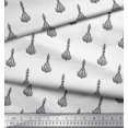 thumbnail image 2 of Soimoi Moss Georgette Fabric Leaves & Floral Block Print Sewing Fabric Yard 42 Inch Wide, 2 of 3