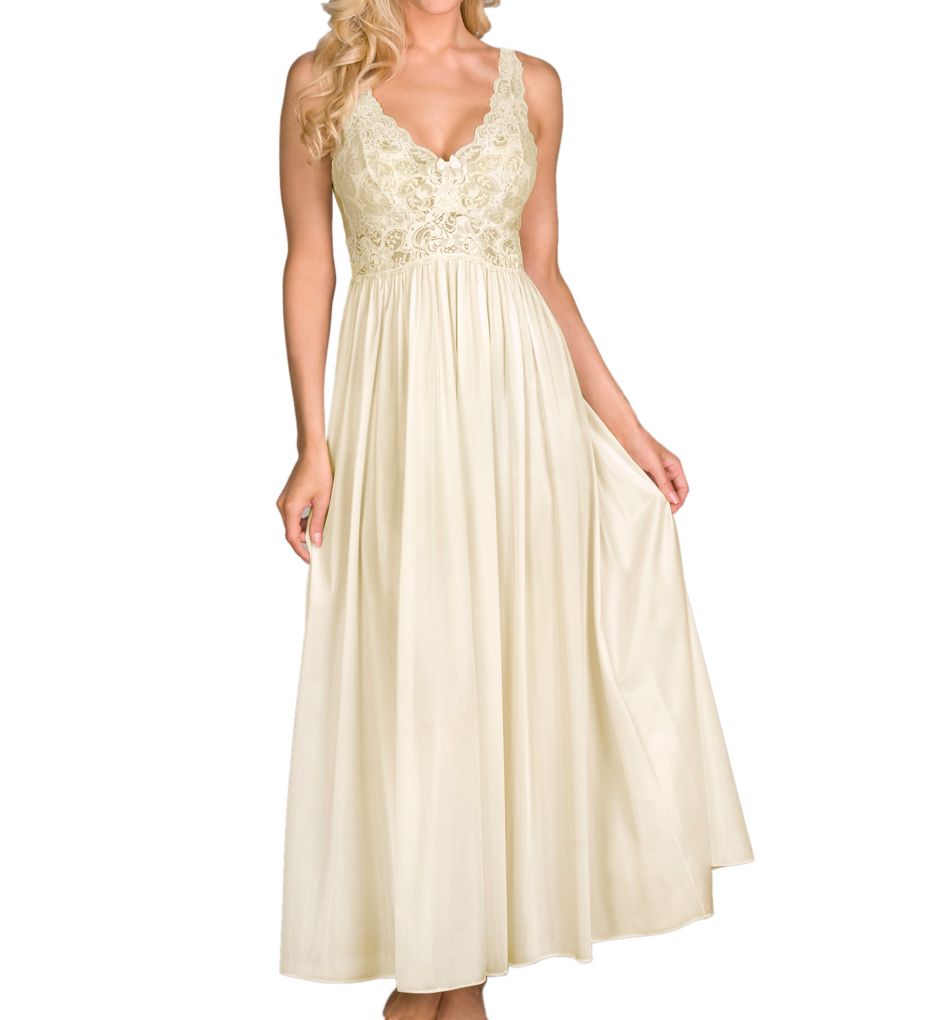 Women's Shadowline 31737 Silhouette 53 Inch Gown (Ivory 2X)