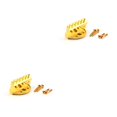 thumbnail image 3 of pitrice Headless Acoustic Guitar Bridge Professional Beginners Electric Bass String Tailpiece Spare Parts Fitting Replacement Gold 2Set, 3 of 6