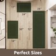 thumbnail image 2 of AMOAMI Waffle Bath-Mat, Absorbent Bath Mats for Bathroom Non Slip, Machine Washable Bathroom Rugs with Tassels Ultra Soft Boho Bath Rugs for Floor 18"x30" Dark Green, 2 of 5