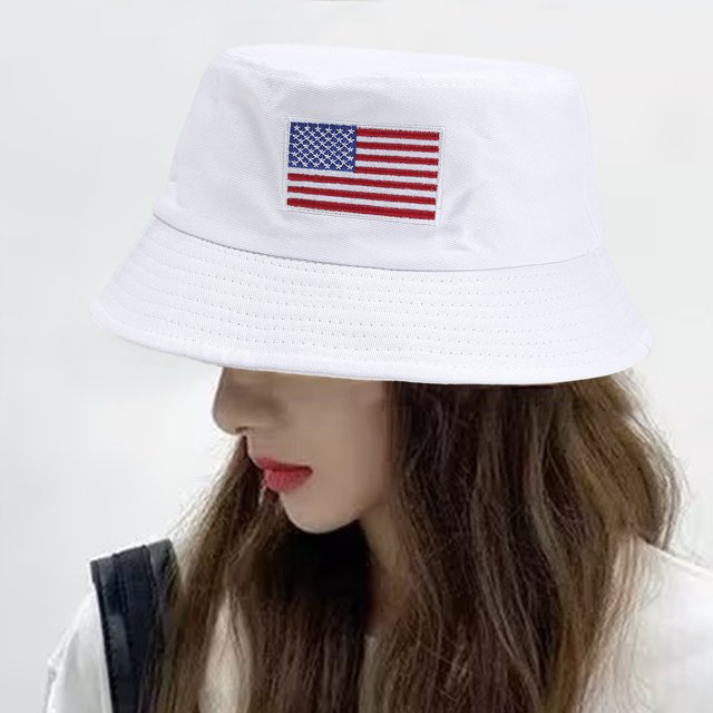 Flag Hat Costume Topper Print Bucket Hats Independence Day Keepsake Decoration Gift