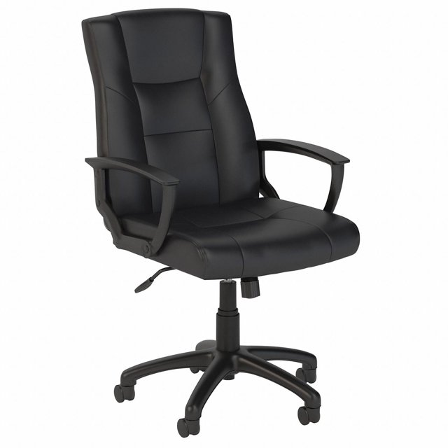 Chaise de bureau de direction Accord de Bush Business Furniture en vinyle noir