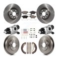 thumbnail image 1 of Transit Auto Front Rear Disc Brake Rotors Semi-Metallic Pads and Drum Kit (9Pc) for Car 2011-2012 Volkswagen Jetta rear brakes with 312mm Diameter Rotor K8F-102528, 1 of 11