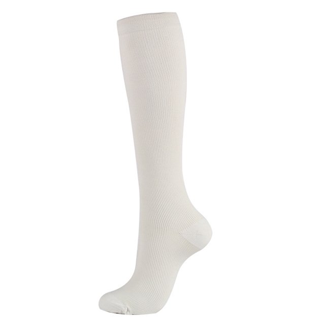 Qudderr Men Women 2 Pairs Compression Socks Knee High Support for Sports Solid Color Long Socks Knee High Compression Socks S-XXL