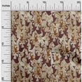 thumbnail image 2 of oneOone Tissu Polyester Spandex Marron Abstrait pour Robe Tissu Imprimé au Mètre 56 Pouces de Large, 2 of 4