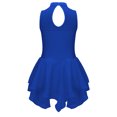 thumbnail image 4 of Girls Shiny Rhinestones Sleeveless Figure Ice Skating Dress Ballet Lyrical Modern Dance Performance Royal Blue 6, 4 of 7