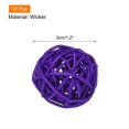 thumbnail image 2 of Unique Bargains 12 Pcs Wicker Rattan Balls Decorative Balls 1.2Inch for Vase Fillers ,Wedding ,Party ,Dark Purple, 2 of 5