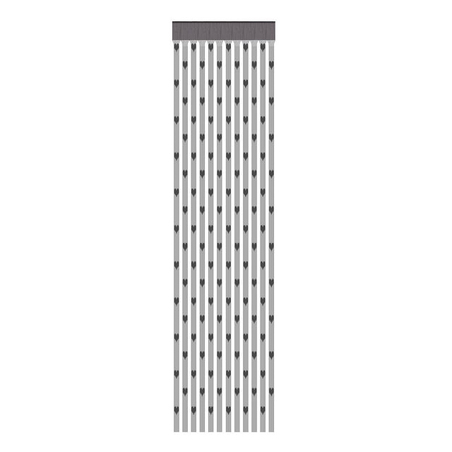 Binwennn Rideau de Douche Lumières 8 Pieds Rideaux Rideaux Assombrissants Porte Fenêtre Séparateur Corde 50x2 00cm Rideau Rideau Voilage Cœur Maison